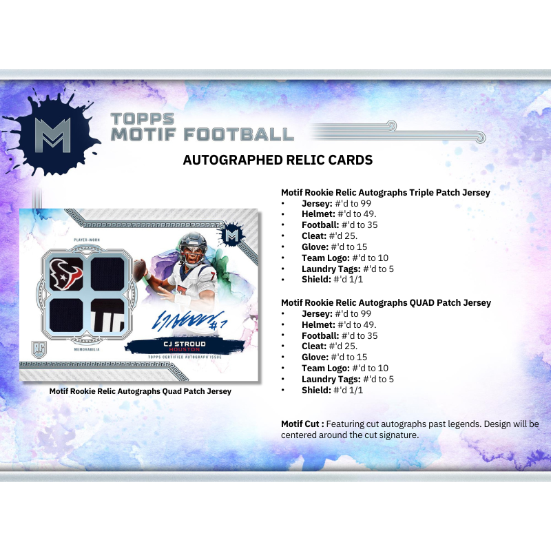 2023 Topps Motif Football Hobby Box