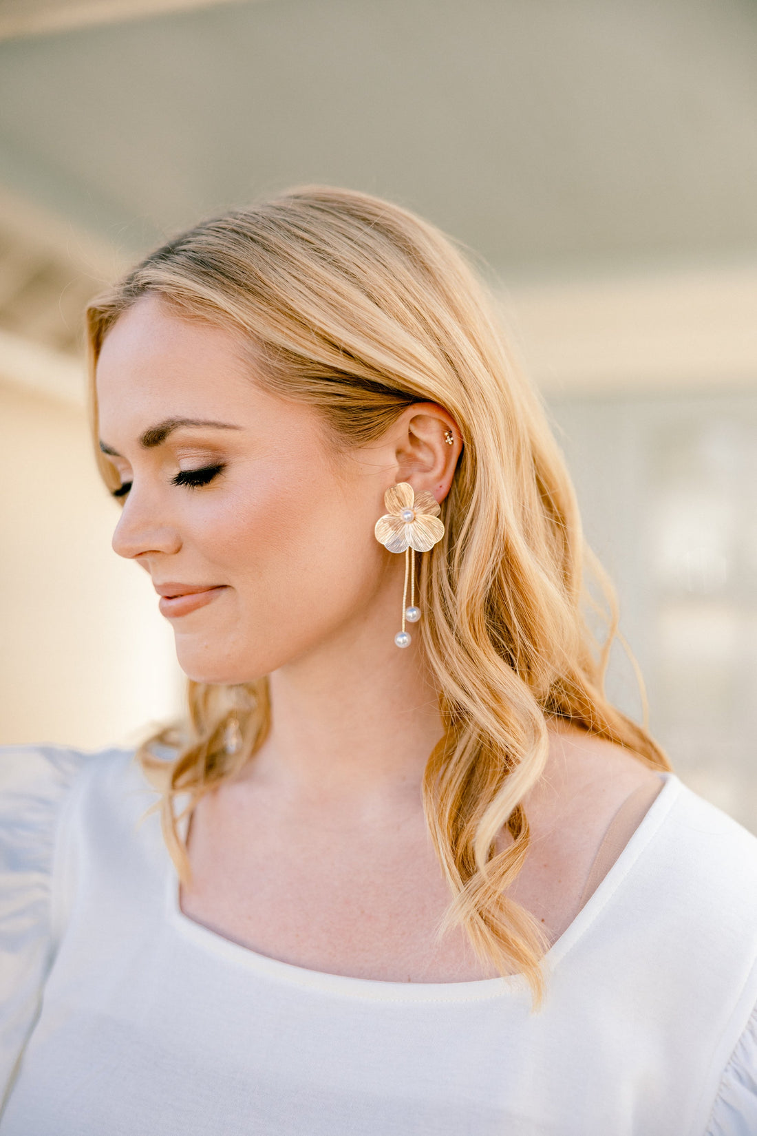 Jaded Serenade Earrings, Gold